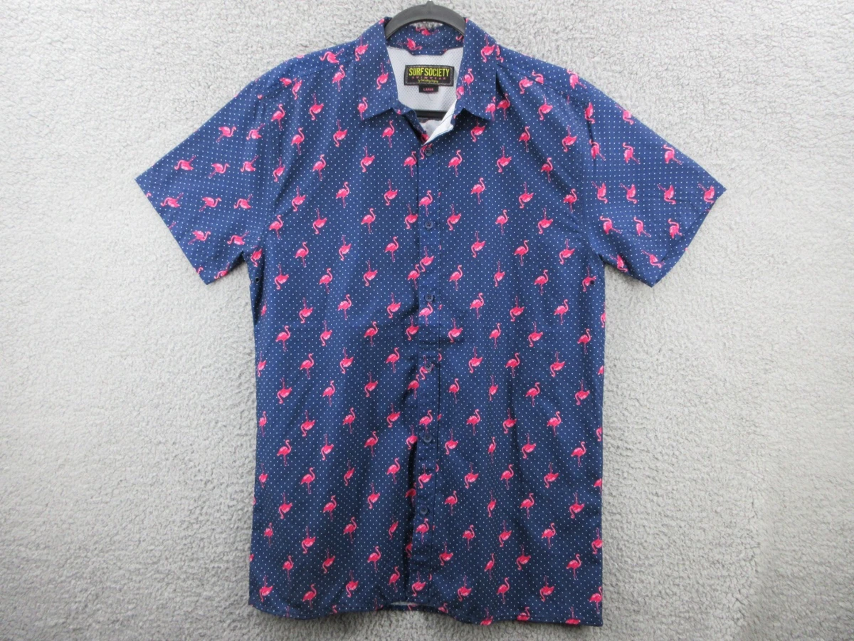 button up flamingo shirt
