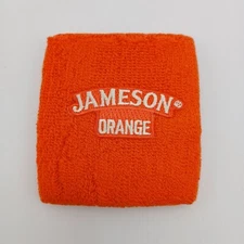 Jameson Orange Irish Whiskey Wrist Sweat Band White Script Brand New in Package
