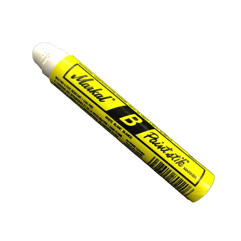 Box of 12 Markal B White Tire Chalk Paint Sticks Crayon Surface Marker Graffiti