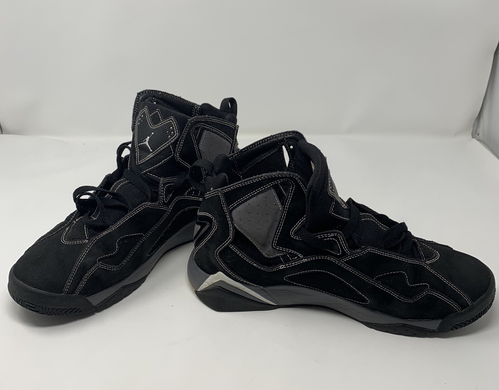 black true flight jordans