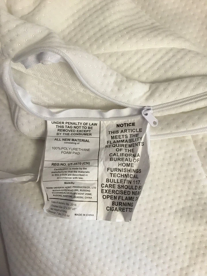 Baby Mattress Cover Protector for Infant Child Crib Cradle Bed White NEW - Image 3 of 4