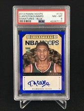 PSA 8 GIANNIS ANTETOKOUNMPO 2013-14 Panini Hoops SIGNATURES BLUE /99 Auto 172 RC