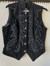 Western Denim And Suede Vest