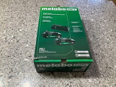 Metabo Hpt 18V Lithium Ion 2Ah 2-Batteries Charger Starter Kit New UC18YKSLQBY