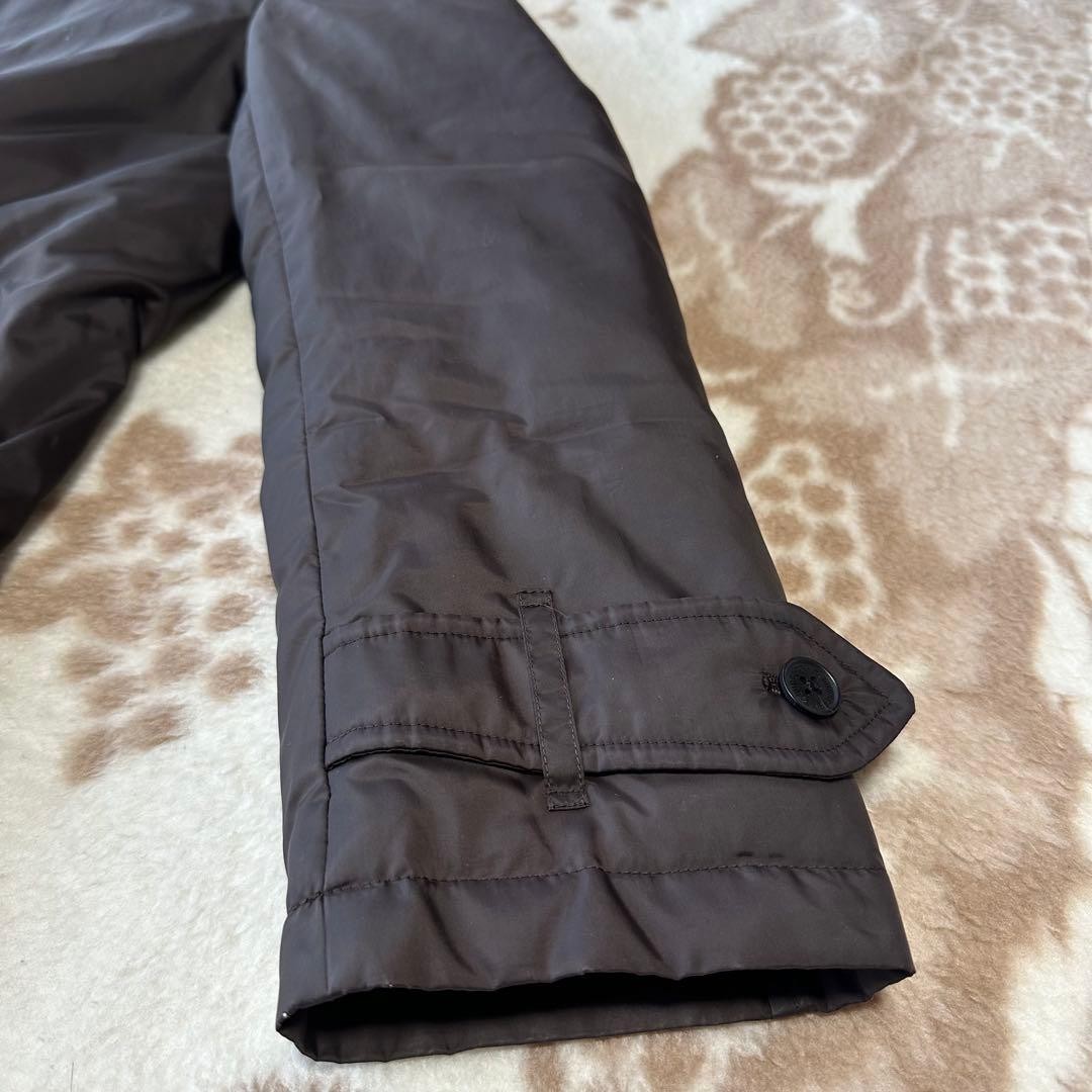 Burberry Black Label Down Coat Nova Check L Stainless Steel Collar Used thumbnail 2