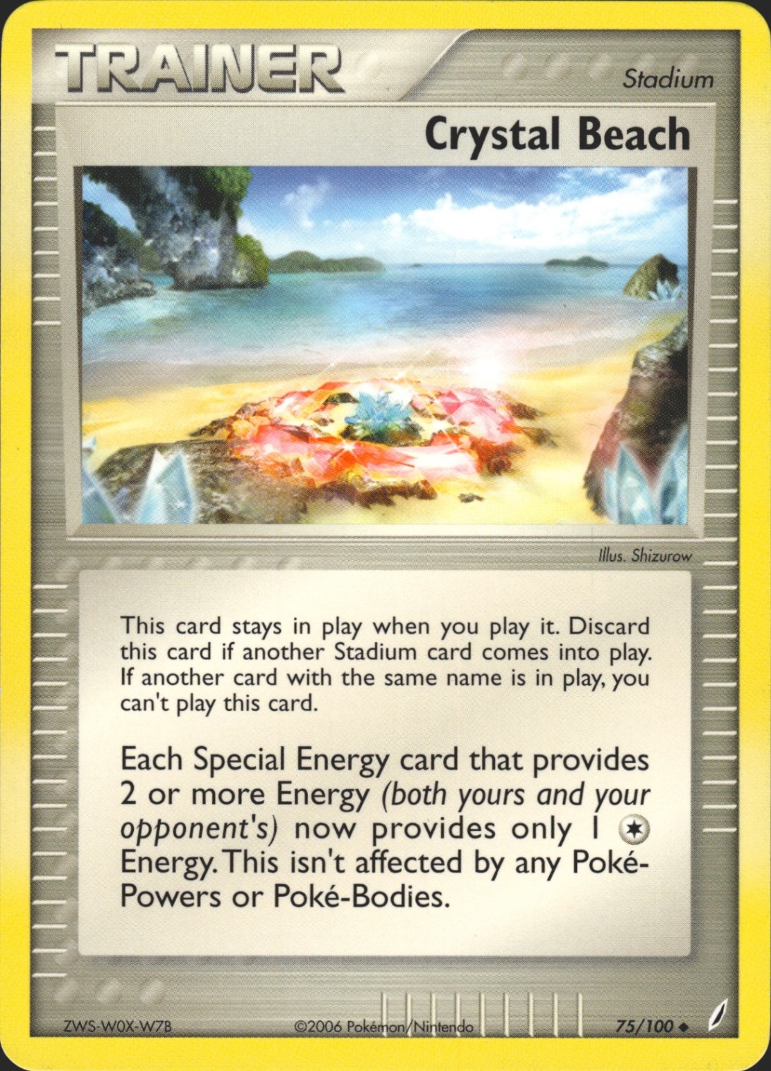 Crystal Beach 75/100 Uncommon Crystal Guardians Pokémon Card NM