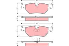Bremsbeläge GDB1109 TRW für JAGUAR DAIMLER