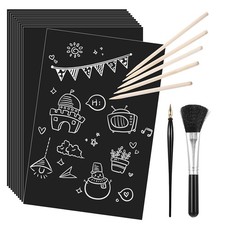 50 Sheets ScratchArt for Kids 4.9x7.3inch Scratch  Art Set Scratch Art8377