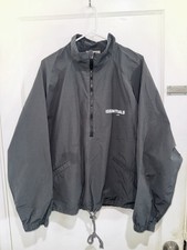 Essentials Fear of God Half Zip Track Jacket Black Men’s Size Medium M Anorak
