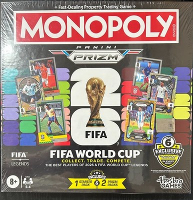 2026 Panini Prizm Monopoly FIFA World Cup Starter Pack & 2 Prizm Packs NEW   