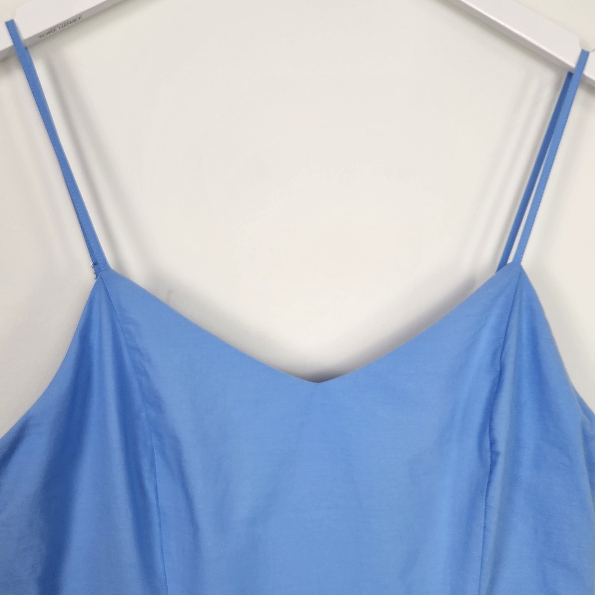 Calypso St. Barth Size 10 Blue Strappy Eyelet Cotton Maxi Dress 