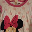 Disney Baby Minnie Mouse White Pink Cotton Knit Romper One-Piece Snap 3-6M — photo 2