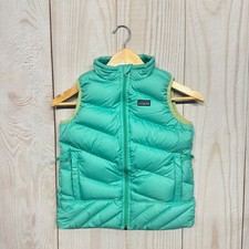 Patagonia Girls Hi-Loft Goose Down 600 Fill Insulated Puffer Vest Size S 8 