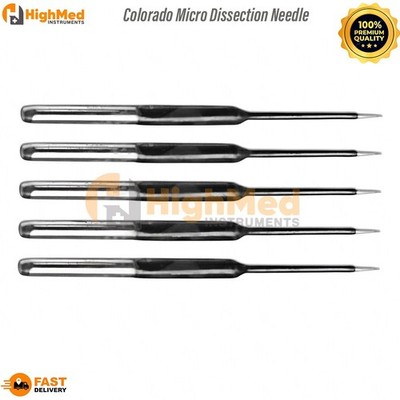 Colorado Micro Dissection Needle Straight 5cm(Set Of 5) REUSABLE - Tungsten Tip