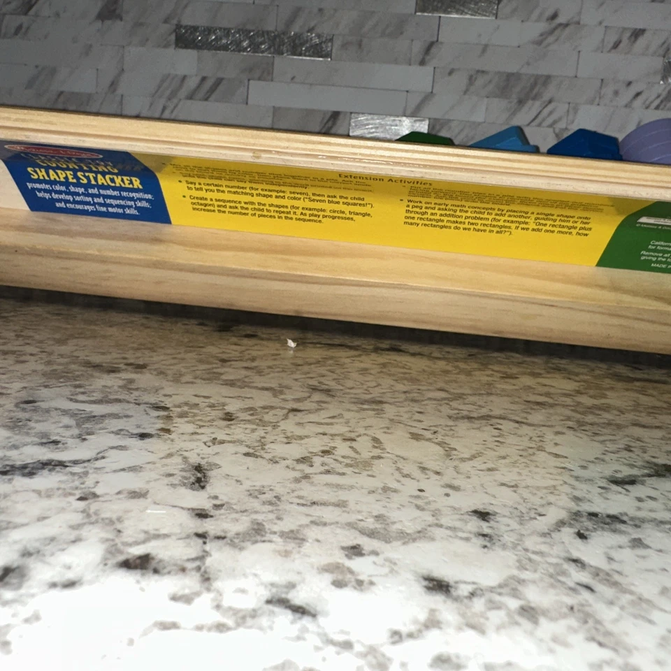 Melissa and Doug - APILADOR FORMA CONTEO Juguete Educativo Madera Falta 2 Piezas Foto 4 de 4