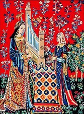 Margot de Paris Needlepoint canvas for halfstitch without yarn Lady Unicorn H...