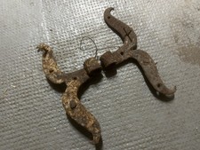 Paire de Ferrure Fer Forgé Ancien Jardin XVIII-XIXeme Moustache Charnière