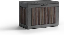 Keter Kentwood Outdoor Garden Storage Box 190L Rosewood Lockable Weatherproof