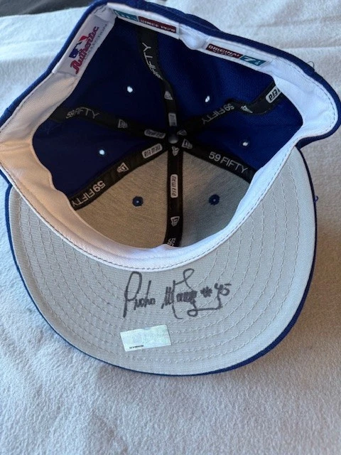 佩德罗·马丁内斯 #45 签名纽约大都会队帽子官方 MLB 尺寸 7 1/4 — 第 3/4 张图片