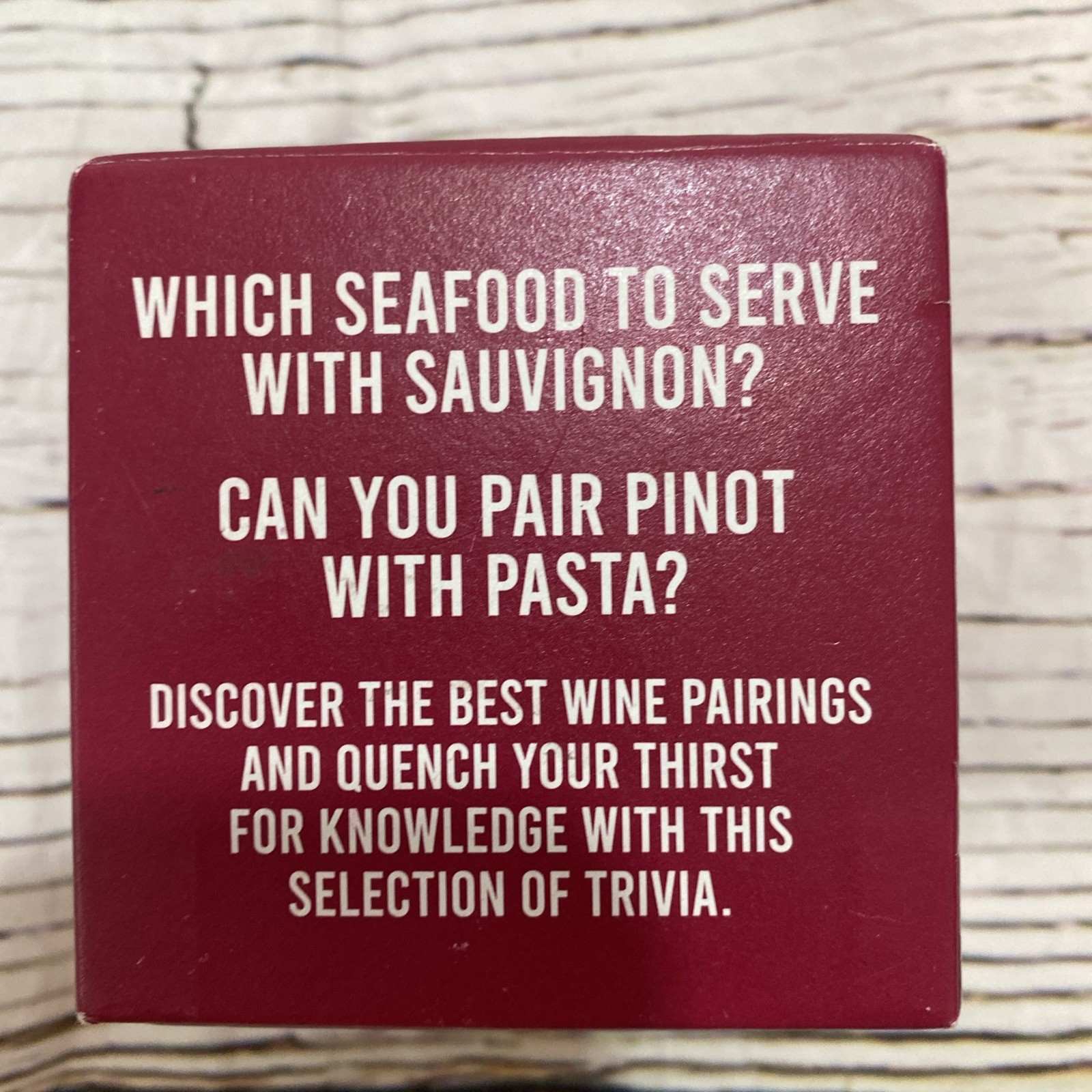 Talking Tables After Dinner Wine Pairings Trivia Game