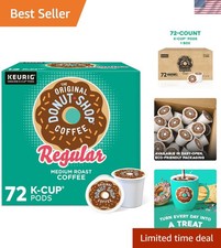 Authentic Keurig K-Cup Pods, 72 Count Medium Roast Coffee, Quick and Delicious