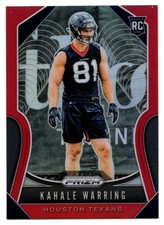 2019 Panini Prizm KAHALE WARRING #394 Red Prizm Rookie SSP-Texans