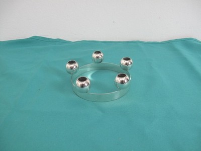 Retro Metall Chrom Design Kerzenhalter 70er Jahre Sputnik ähnlich Quist