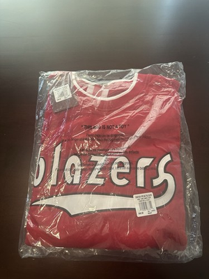 #ad Mitchell amp; Ness Portland Trail Blazers NBA Basketball Sweatshirt Red XX Large $45.00