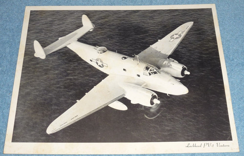 Vintage Lockheed Aircraft Corp Photo Print PV-1 B-34 Ventura