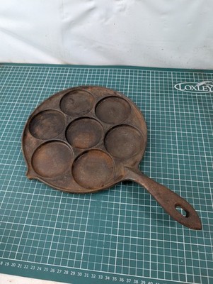 JOTUL Vintage Gusseisen 9 1/2'' PLETT Flat Pancake, Eierpfanne Norwegen