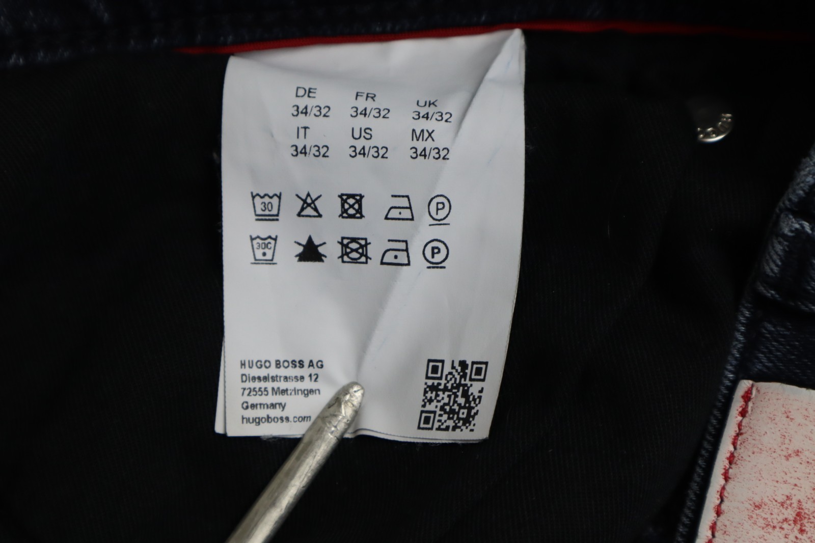 HUGO BOSS 734 Red Label Jeans Slim Fit Mens W36 L30 Blue Dark Wash Good Cond thumbnail 11