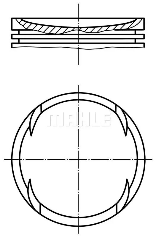 Engine piston Hard Anodized 028 PI 00120 002 MAHLE for SEAT SKODA VW