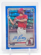ERIK RIVERA 2020 BOWMAN CHROME SAPPHIRE AUTO ROOKIE #BSPA-ERI ANGELS A Q5194