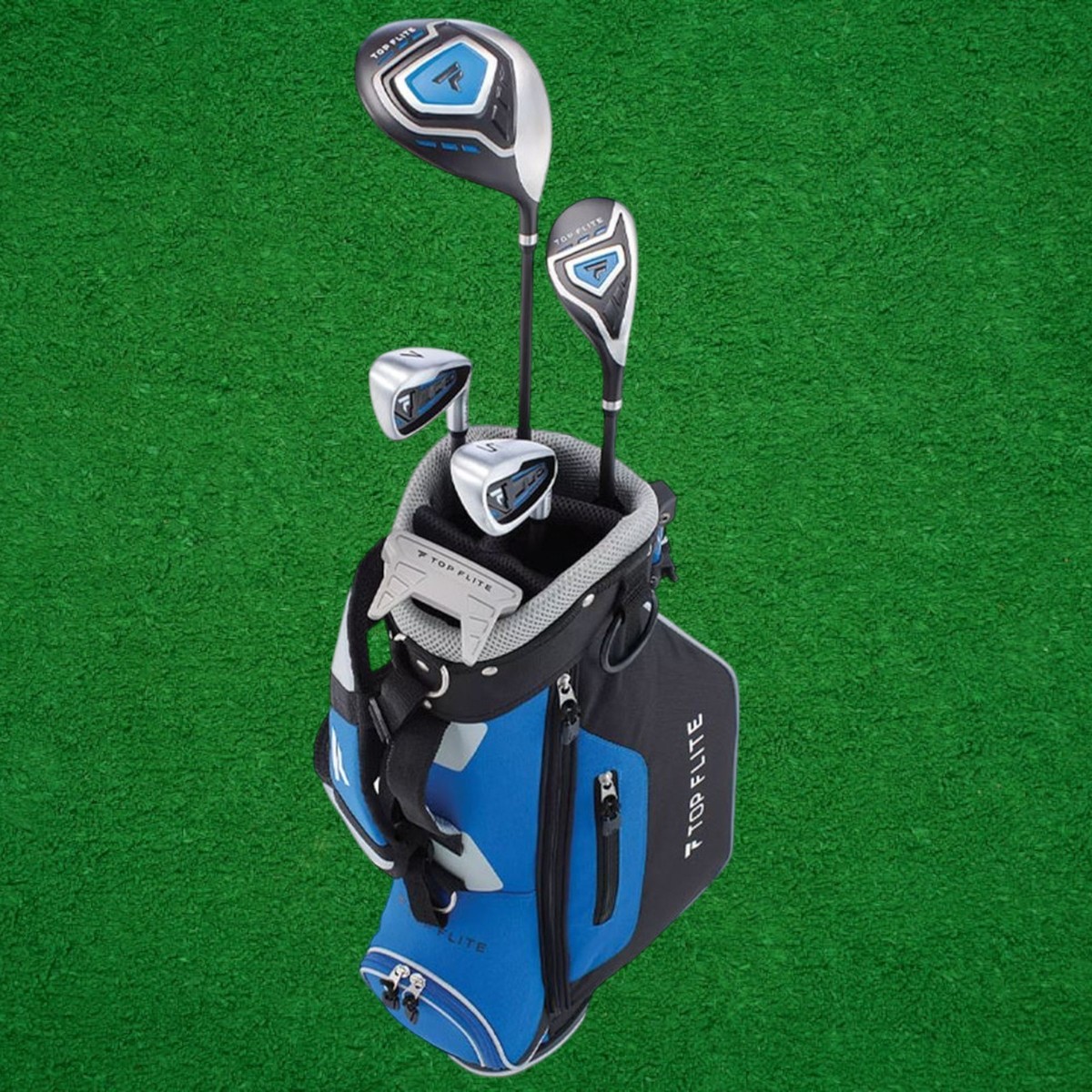 Top Flite ジュニア 8ピース コンプリートゴルフセット Top-Flite 2022 Junior Boys 8-Piece Complete Golf Club Set – Youth