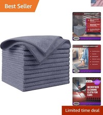 10-Pack Versatile Grey Microfiber Cleaning Cloths - Essential Home  Car Care