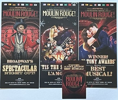 MOULIN ROUGE BROADWAY THEATER FLYER X4 - BOB DRAG QUEEN - WAYNE BRADY - MEG DONNELLY