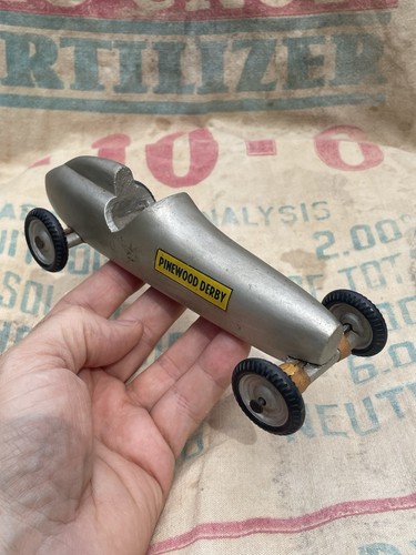 Vintage Pinewood Derby Car Folk Art Race Americana Cub Boy Scouts - Picture 2 of 16