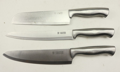 Sabatier Lot Of 3 Knife Set Stainless German Steel Knives