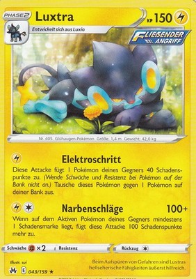 Luxtra 043/159 Zenit der Könige Pokemon Karte Deutsch