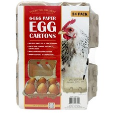 6-Egg Paper Egg Cartons - 24 Pack 4 x 6 x 2.75 inches