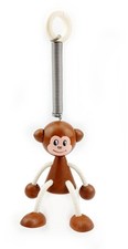 Wooden Toy Swinging Figure Monkey Bxlxh 100x70x130mm New Figurine Spring Figure