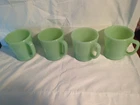 4 Fire King D Handle Mugs Jadeite