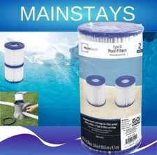 MAINSTAYS  (Type D) Swimming Pool Pump Filter Cartridge | 2 Pack Universal | NEW