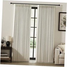 Pinch Pleated 100% Blackout Linen Curtains 90 40"W x 90"L (Pack of 2) Natural
