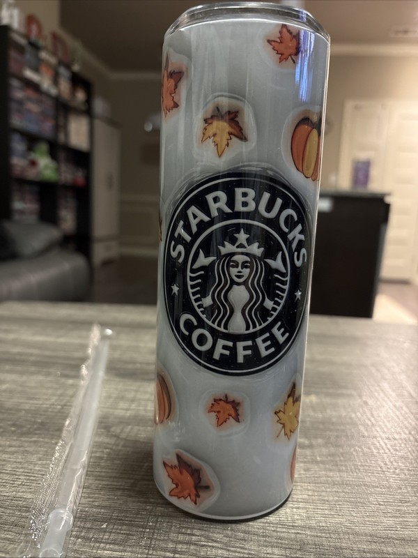 Fall Themed Tumbler With Lid And Straw 20oz