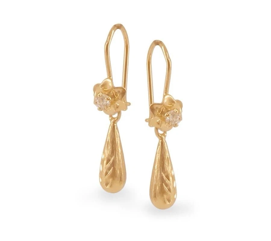 Teardrop Dangle earrings for women 14K Gold Filled - Image 4 of 4