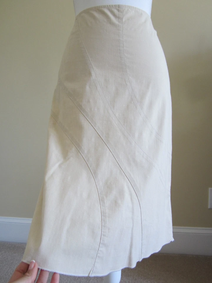 Poleci Tan Women’s A-Line Below Knee Skirt Size 10 - Image 3 of 4