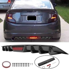 For Scion tC 2005-2016 Carbon Fiber Rear Bumper Diffuser w/ LED Brake Tail Light