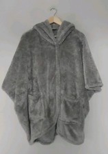 Cozee Home Neck Wrap Hooded Loungewear In Grey Small-Medium QVC NEW