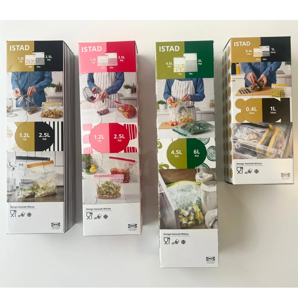 IKEA ISTAD Resealable Plastic Bags – Reusable Freezer, Food & Sandwich Storage